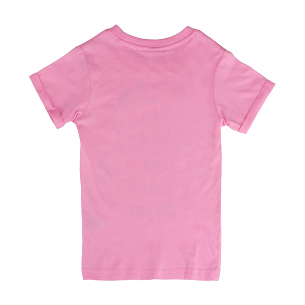 2015 New Summer Baby Girl Children Pink Cotton Short Sleeve T-shirt