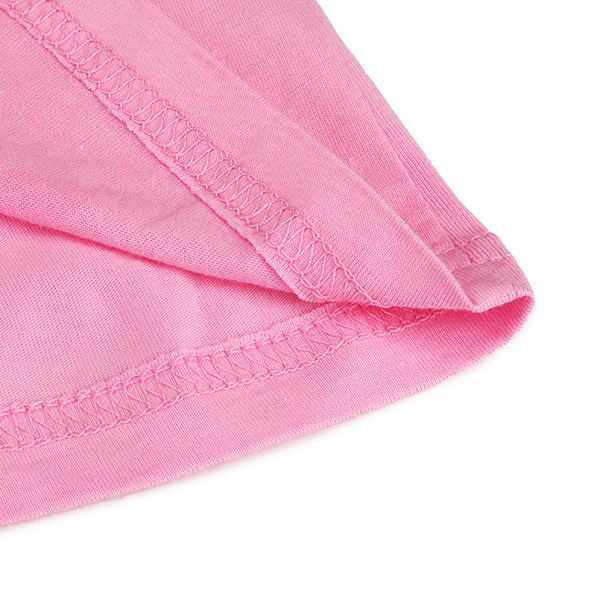 2015 New Summer Baby Girl Children Pink Cotton Short Sleeve T-shirt