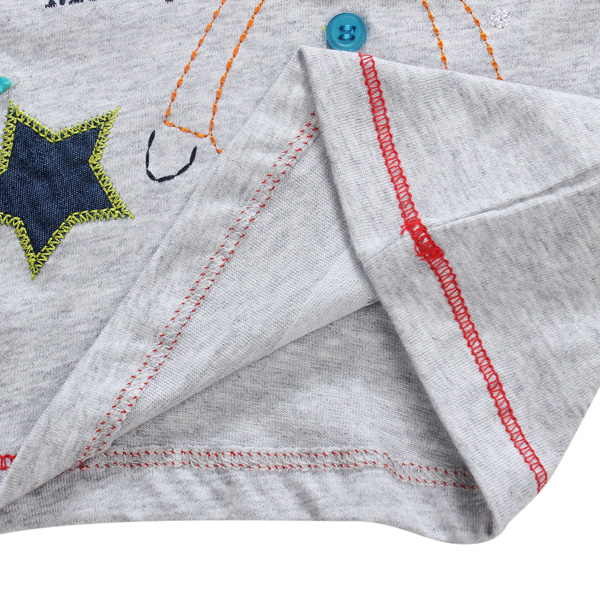 2015 New Little Maven Summer Baby Girl Children Cartoon Grey Cotton Long Sleeve T-shirt
