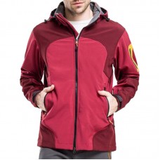 Men's Fleece Thick Sports Windproof Waterproof Coat Hooded Warm Outdoor Jacket